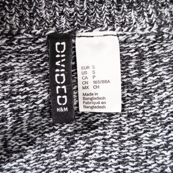 H&M Divided Sweater Womens S Gray Knit Long Sleeve Winter Ski Preppy Academia - Picture 4 of 5